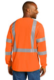 CornerStone® ANSI 107 Class 3 Mesh Long Sleeve Tee with Custom DTF on Front and Back