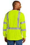 CornerStone® ANSI 107 Class 3 Mesh Long Sleeve Tee with Custom DTF on Front and Back