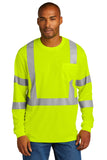 CornerStone® ANSI 107 Class 3 Mesh Long Sleeve Tee with Custom DTF on Front and Back