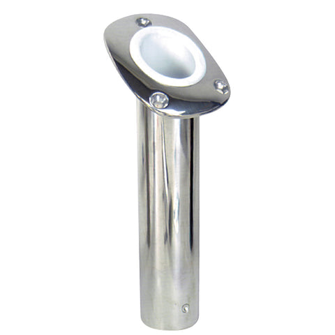 Whitecap Bluewater 30 Deg. Stamped S.S. Flush Mount Rod Holder [S-0096]