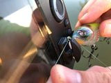 PEEL & STICK FLAT MOUNTABLE FISHING LINE CUTTER ON BOAT