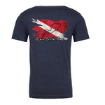 DSR Dive Flag T-Shirt Back Navy